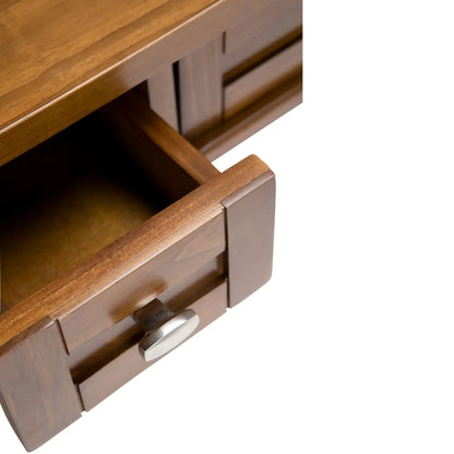 Warm Shaker Handcrafted Desk with warm wood finish and metal drawer pulls on Tampa Home & Garden Store