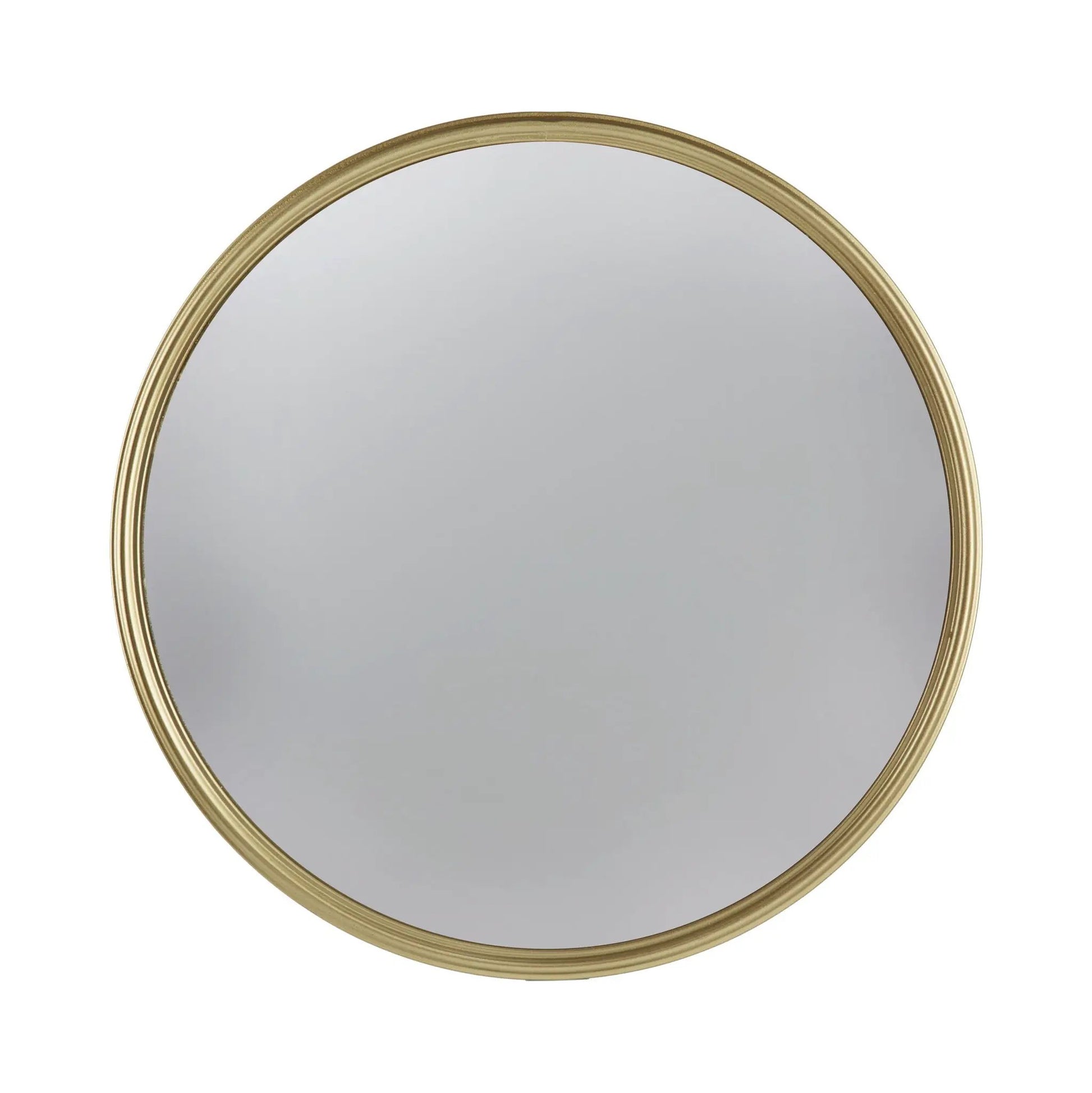 Round wall mirror with gold iron frame and circular glass by Unique Piece Furniture on Tampa Home & Garden Store