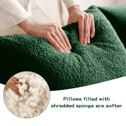 Soft Teddy Fabric Boneless Sectional Sofa