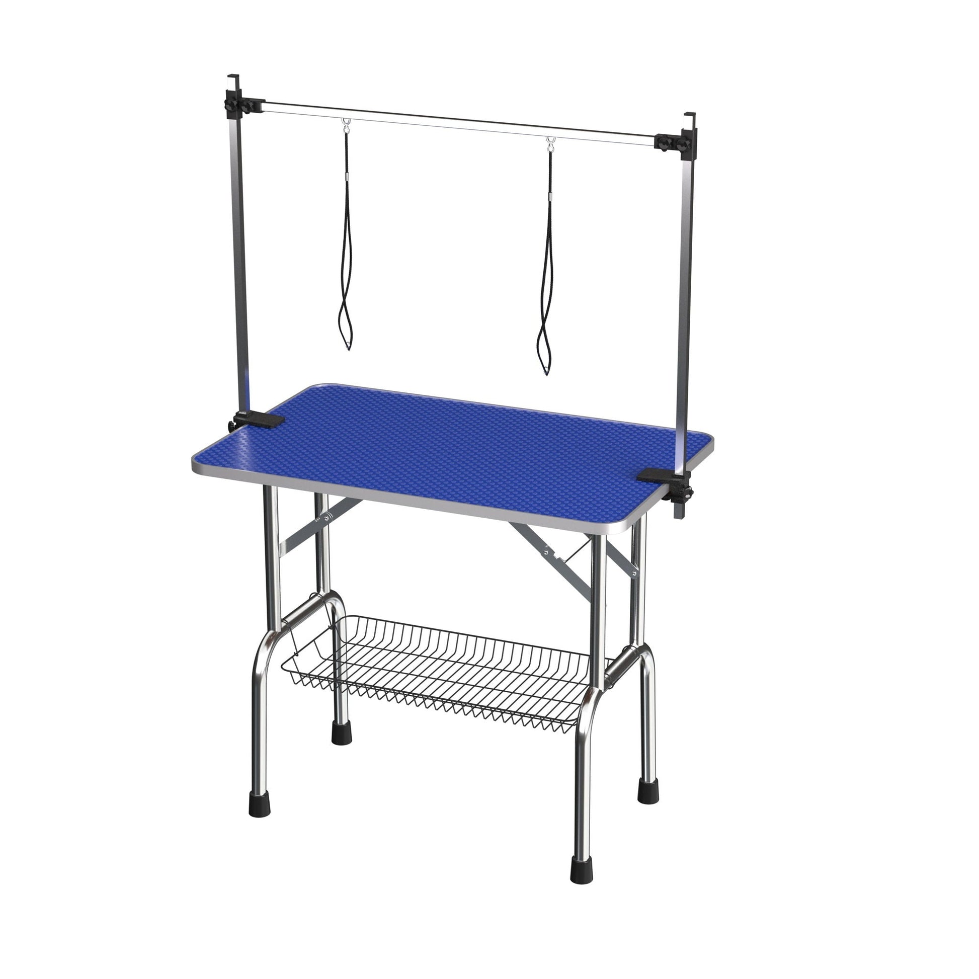 Pet grooming table blue with adjustable arm and clamps on Tampa Home & Garden Store