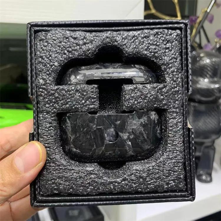 Protective Carbon Fiber Bluetooth Earbuds Case by FLIPSTYLEZLLC, black carbon fiber pattern on Tampa Home & Garden Store