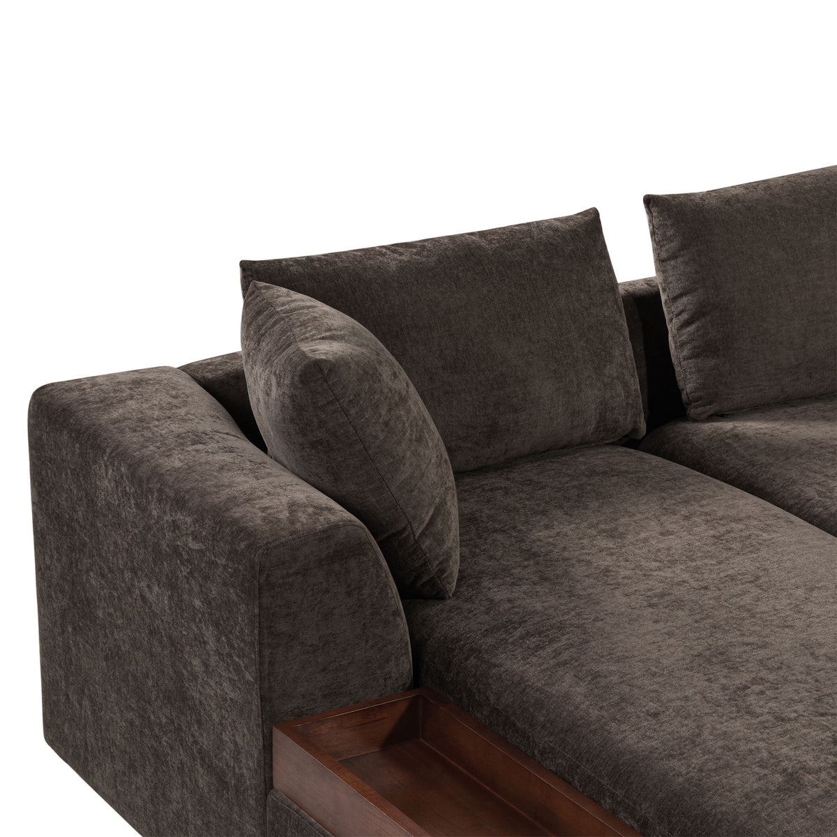 Modern L Shaped Sofa With Storage And Upholstery