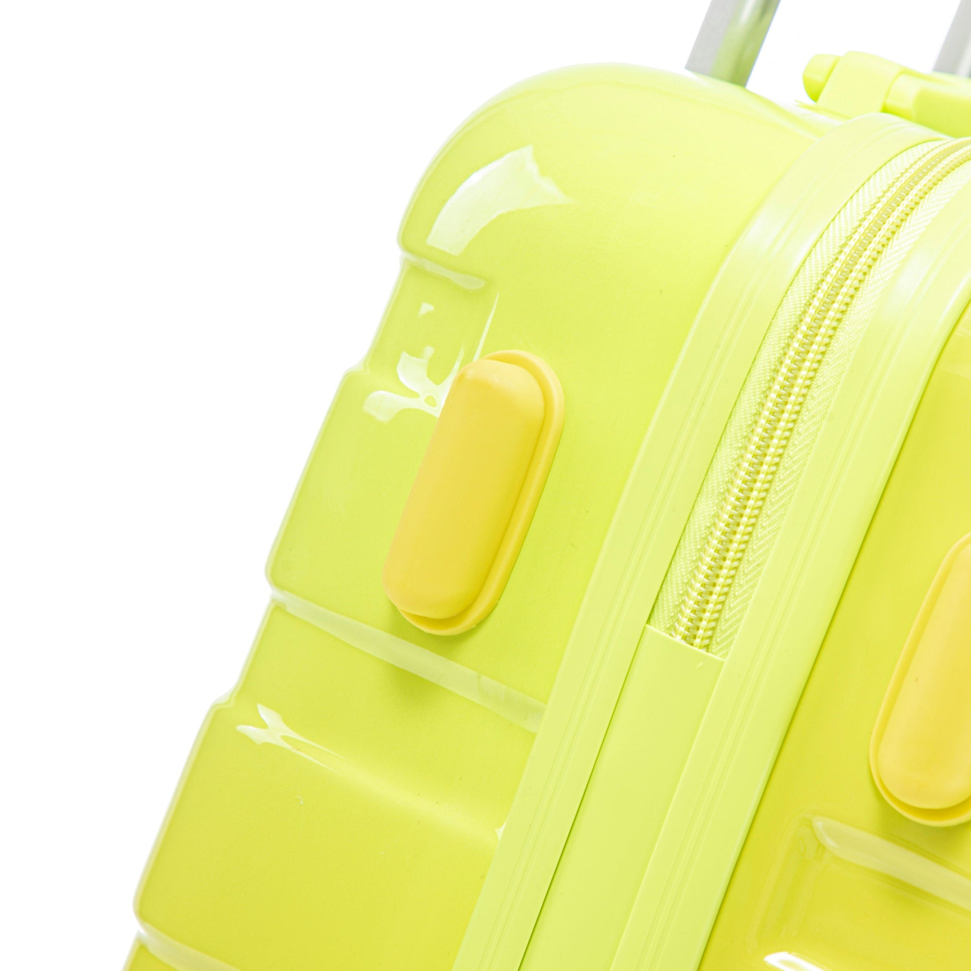 Gradient lime-yellow luggage set, polycarbonate spinner cases with zipper and handle, 2-piece on Tampa Home & Garden Store