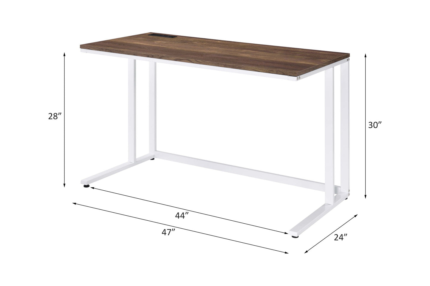 Tyrese Writing Desk With USB Ports Sleek Modern