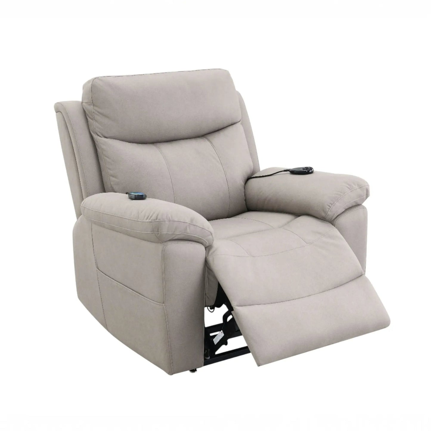 Chriki power motion recliner with lift and massage in beige fabric on Tampa Home & Garden Store