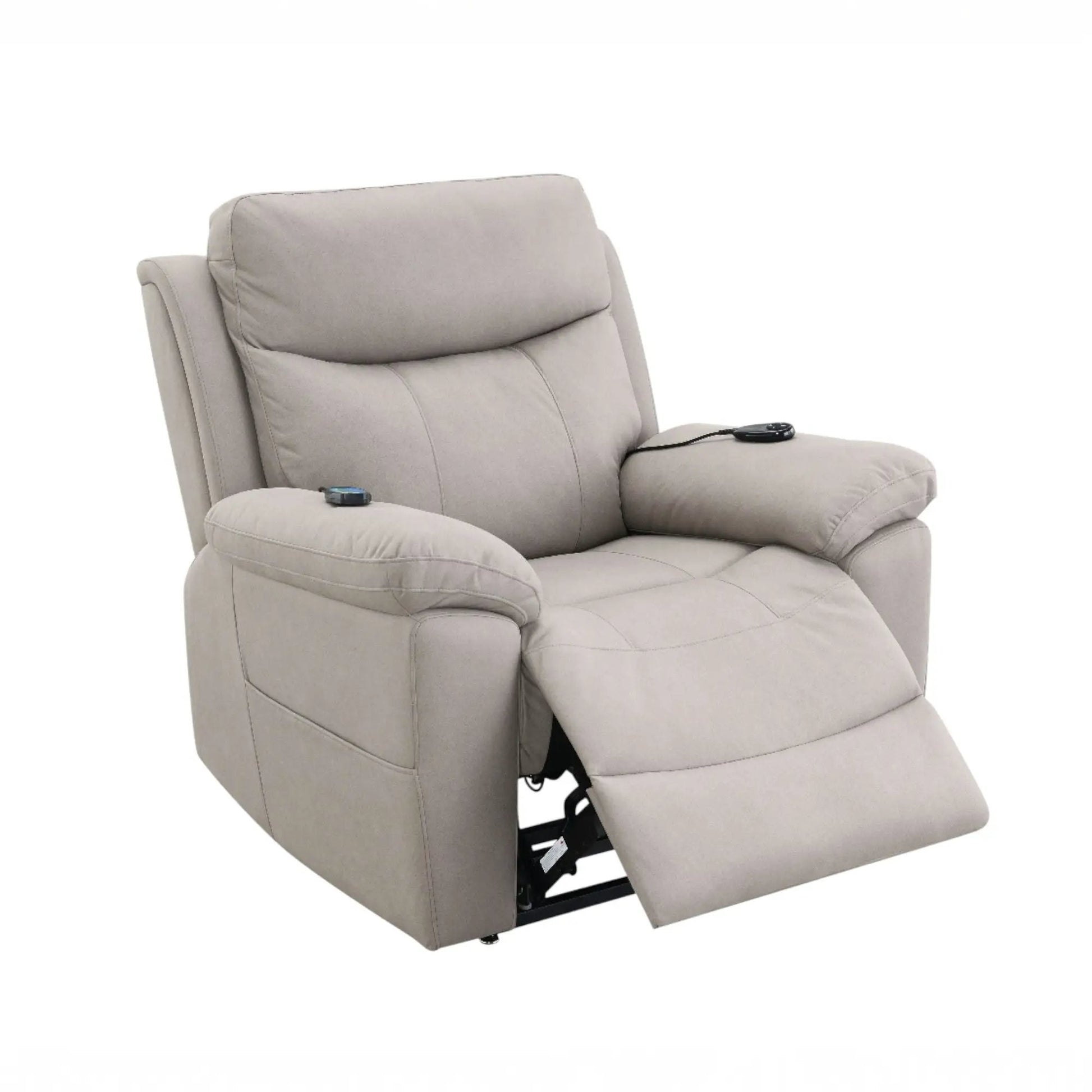 Chriki power motion recliner with lift and massage in beige fabric on Tampa Home & Garden Store