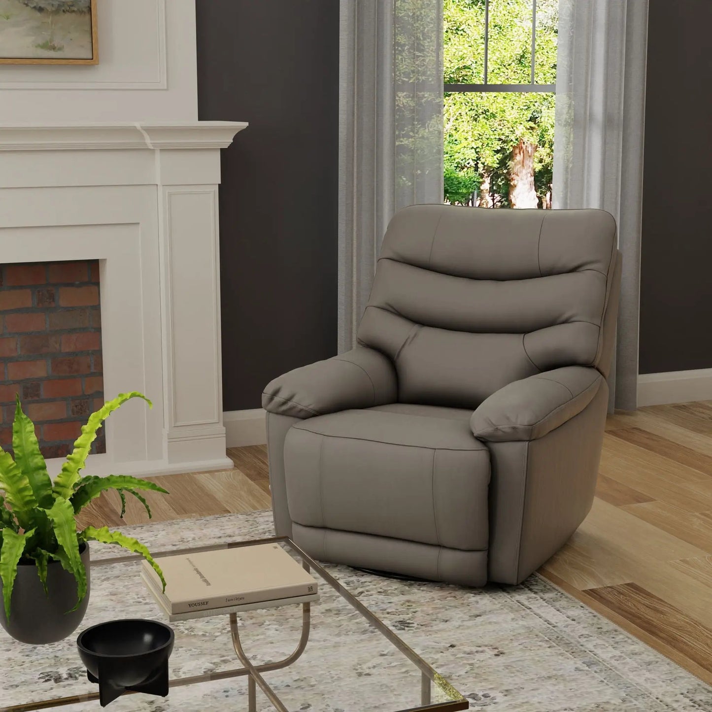 Oslo Antelope Swivel Glider Recliner Footrest