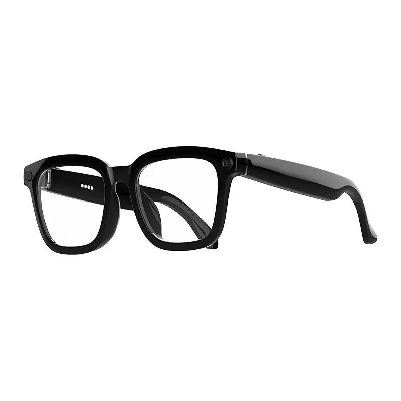 HeyCyan Onyx Black AI Smart Glasses FLIPSTYLEZLLC, black-framed glasses with built-in camera on Tampa Home & Garden Store