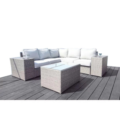 Outdoor Wicker Sectional and Thick Cushions