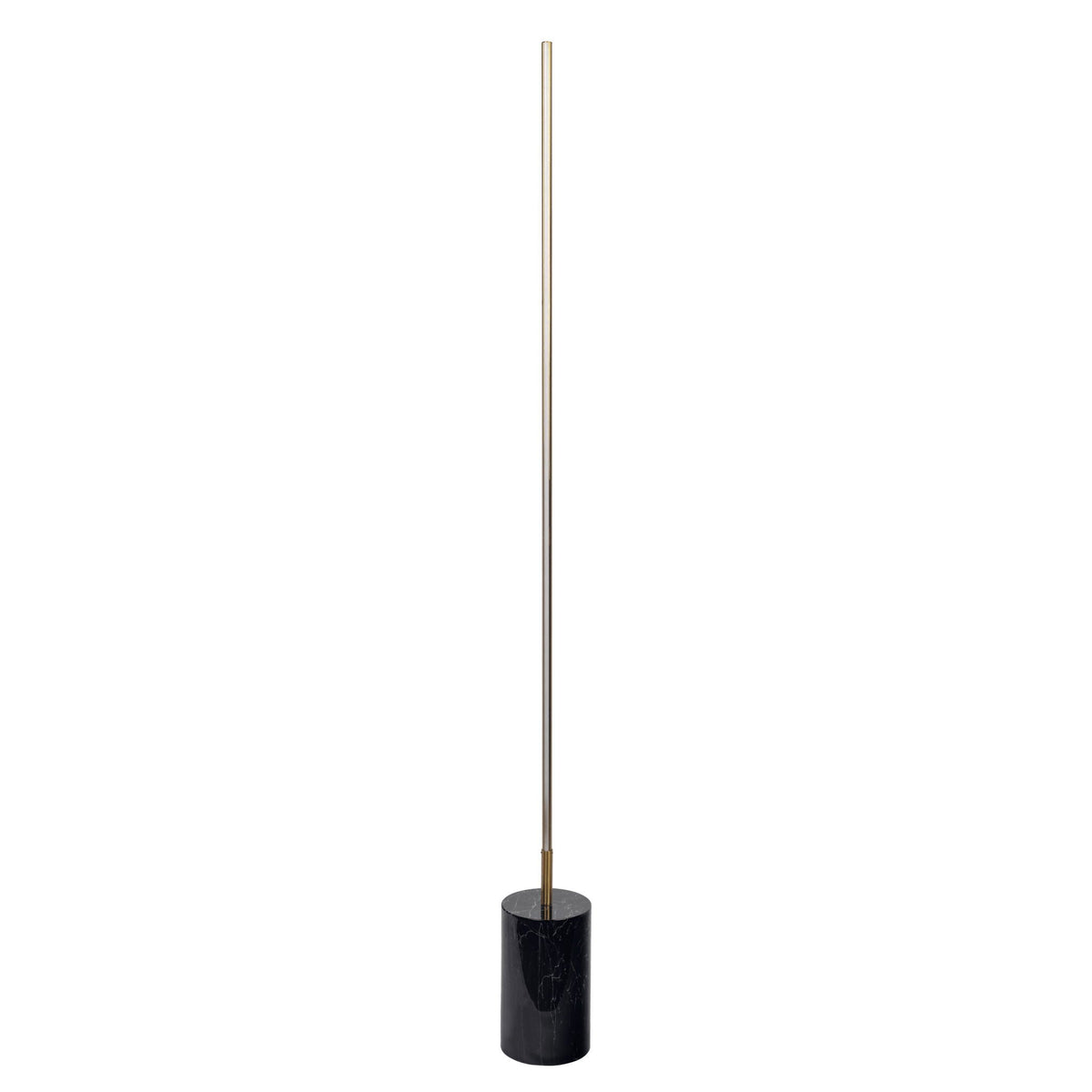 Prism LED floor lamp with on/off switch, gold metal stem and black marble base on Tampa Home & Garden Store