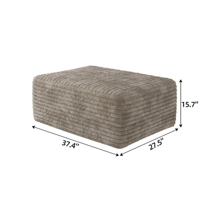 37.4in sofa ottoman taupe textured fabric HouseOfZazla no assembly on Tampa Home & Garden Store