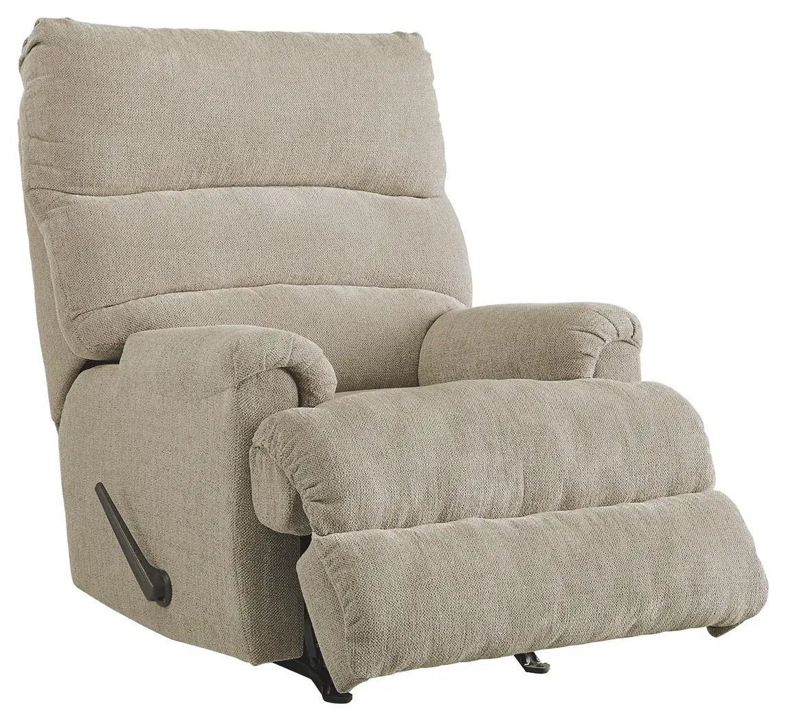Man Fort Rocker Recliner beige fabric by Unique Piece Furniture on Tampa Home & Garden Store