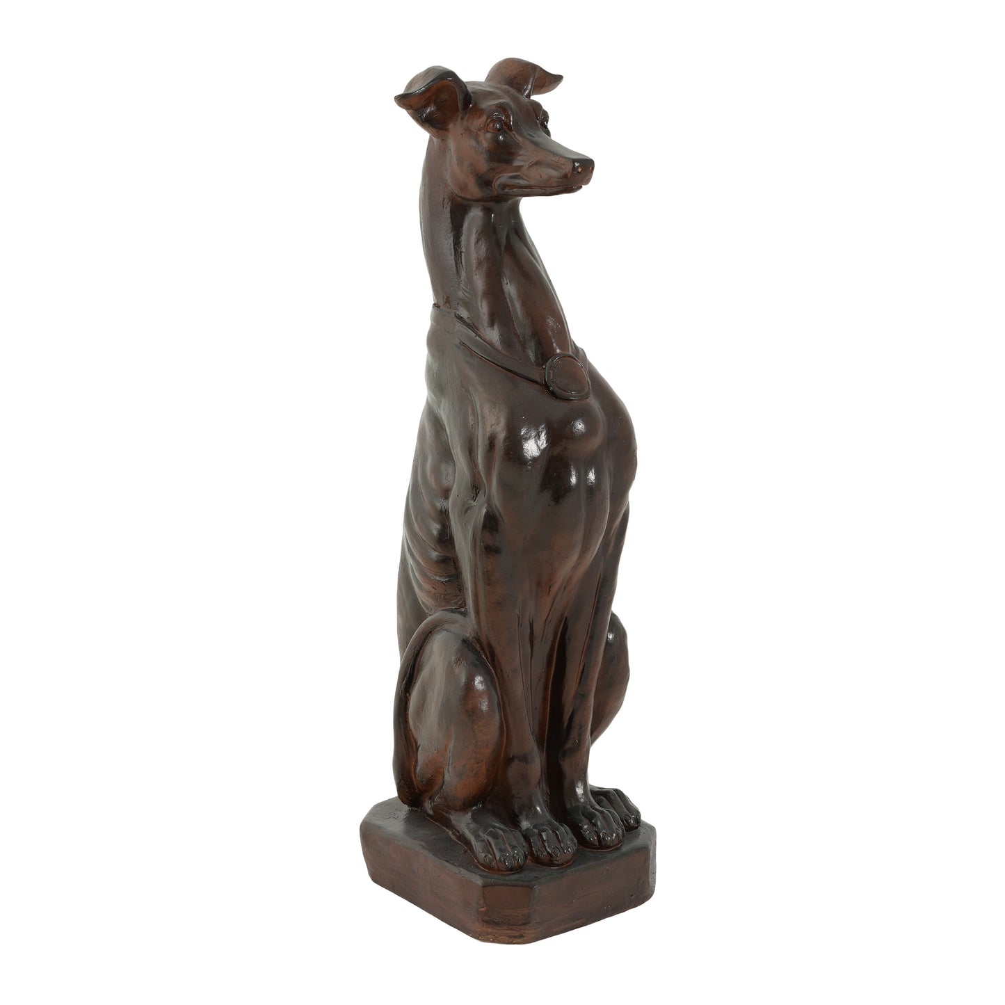 Greyhound dog statue in dark brown glossy finish by HouseOfZazla on Tampa Home & Garden Store