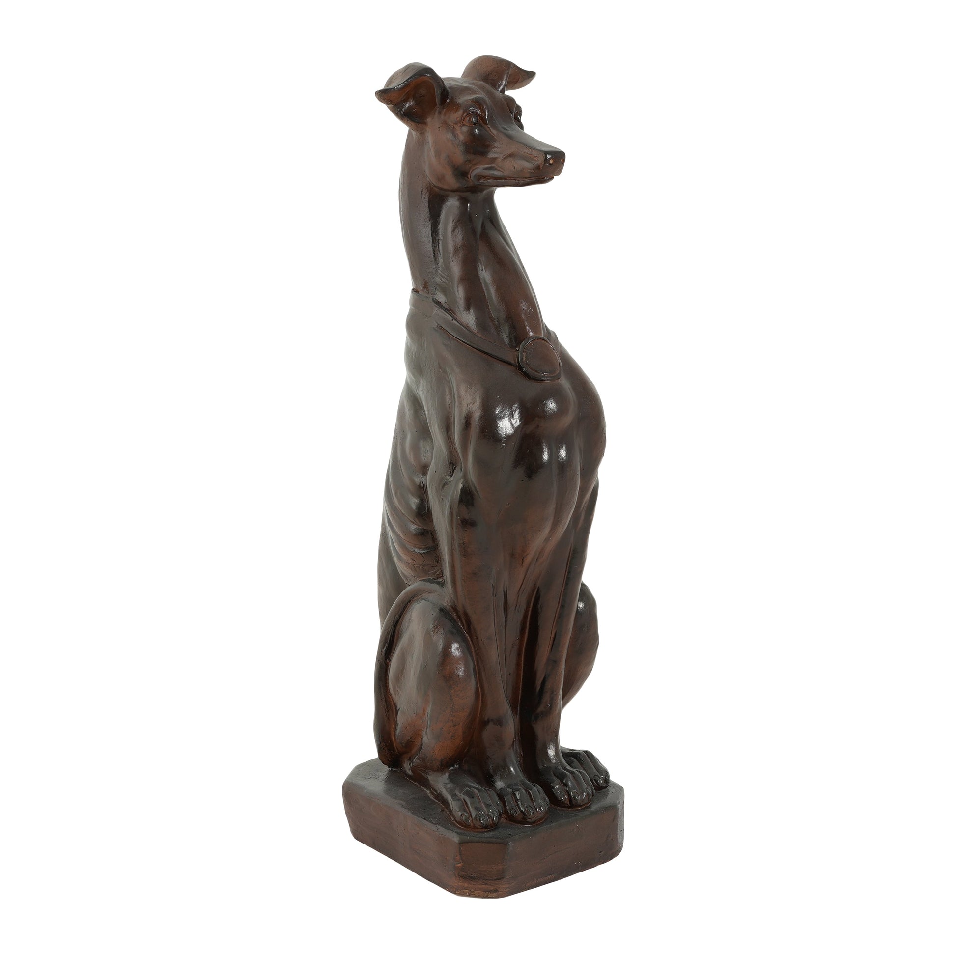 Greyhound dog statue in dark brown glossy finish by HouseOfZazla on Tampa Home & Garden Store