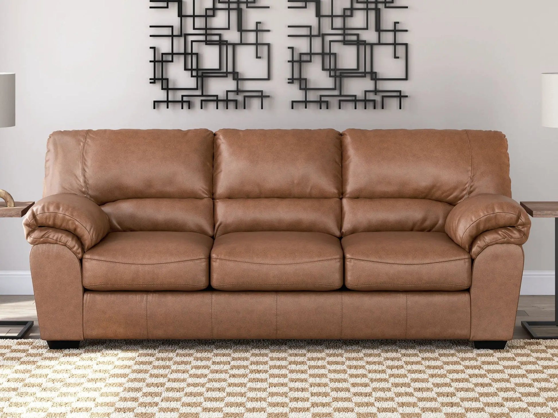 WillowBend sofa brown leather stationary sofa by Unique Piece Furniture on Tampa Home & Garden Store