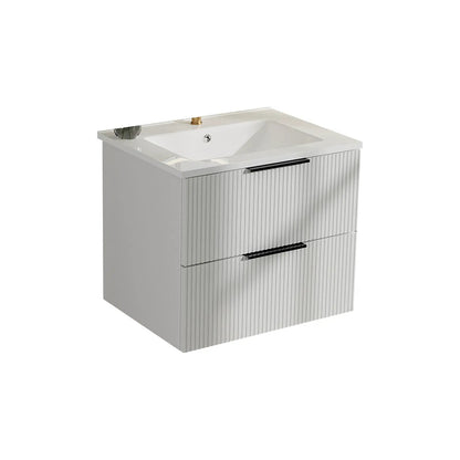 Floating Wall Mounted Vanity Sink and Drawers