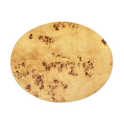 Nebula Accent Oval Pillar Side Table burl wood finish by Unique Piece Furniture on Tampa Home & Garden Store