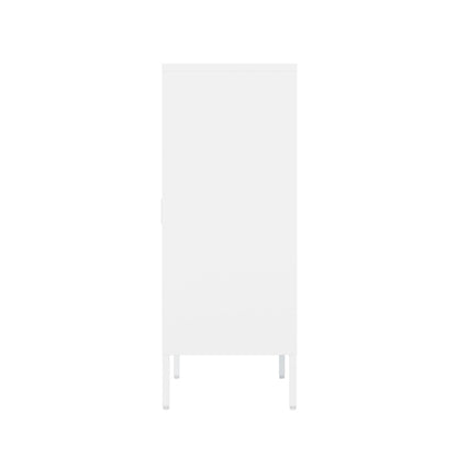Accent Cabinet with Adjustable Shelves white steel finish by HouseOfZazla on Tampa Home & Garden Store