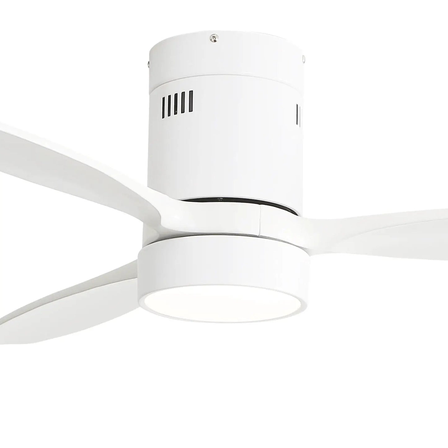 Ceiling fan white with reversible DC motor and remote LED light, indoor/outdoor use on Tampa Home & Garden Store