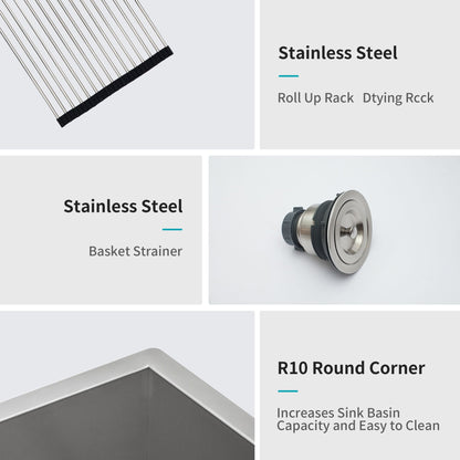 Modern Deep Single Bowl and Stainless Steel Sink