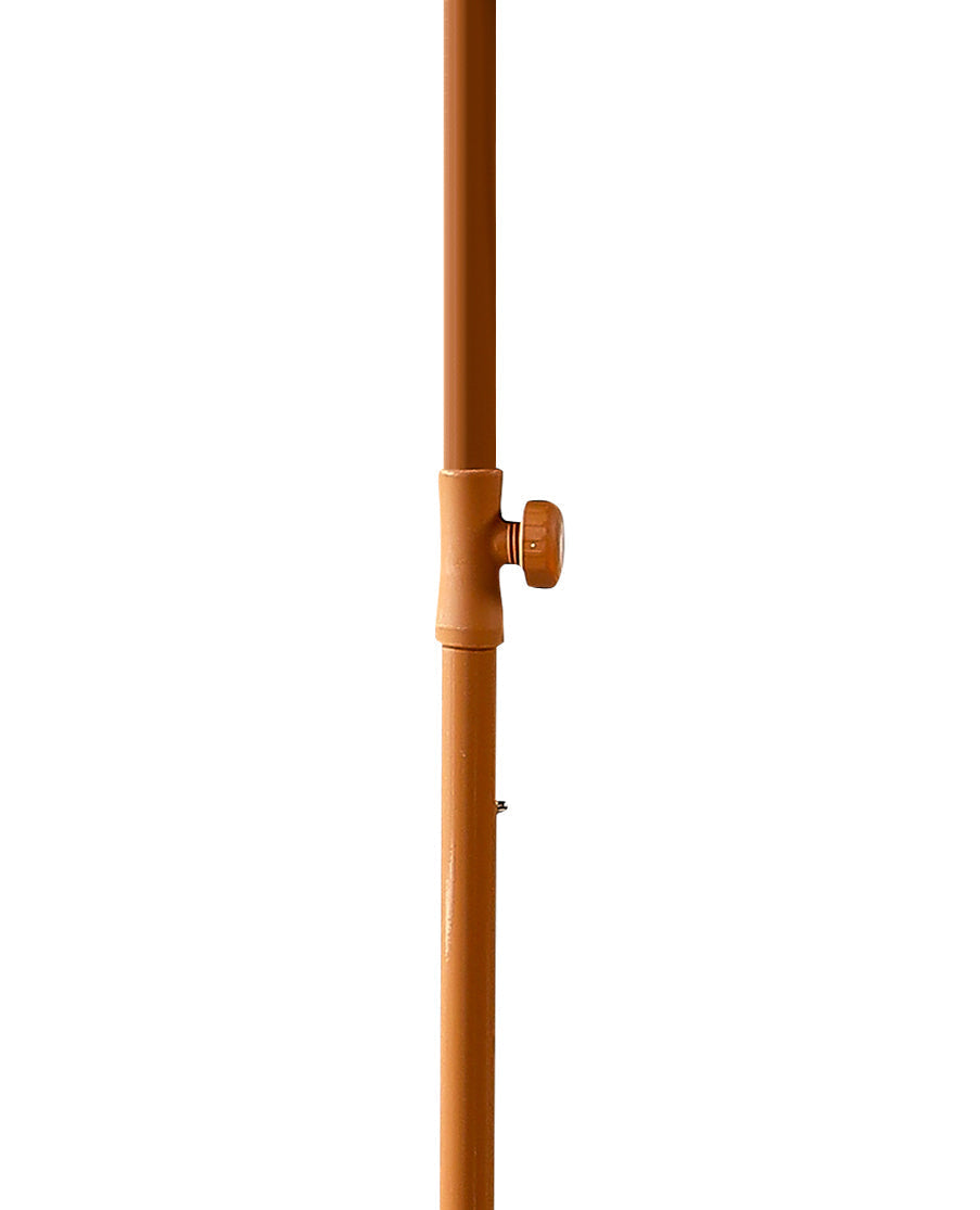 8' Thatched Patio Tiki Umbrella pole with terracotta color and side crank clamp on Tampa Home & Garden Store