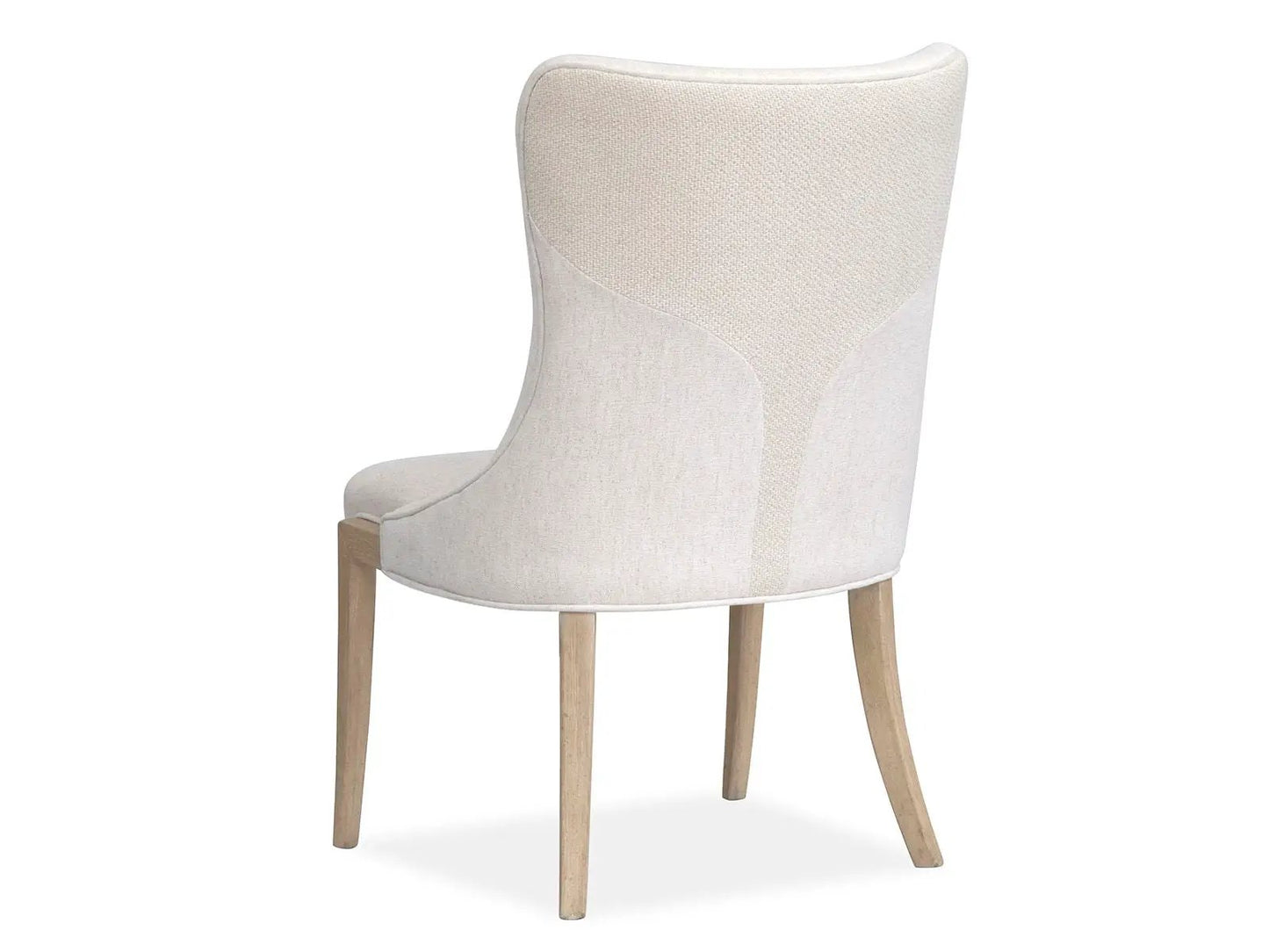 Sunset Cove Upholstered Host Chair Sanibel Brown beige fabric with light wood legs on Tampa Home & Garden Store