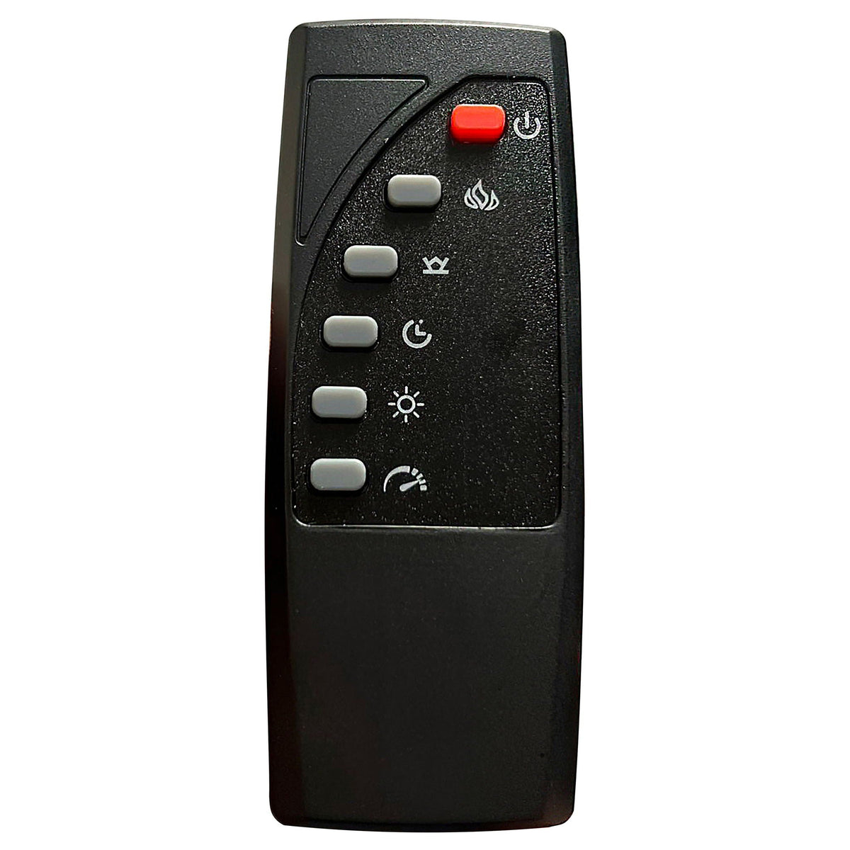 Judah Flame Visualizer Bed remote, black with red power button on Tampa Home & Garden Store