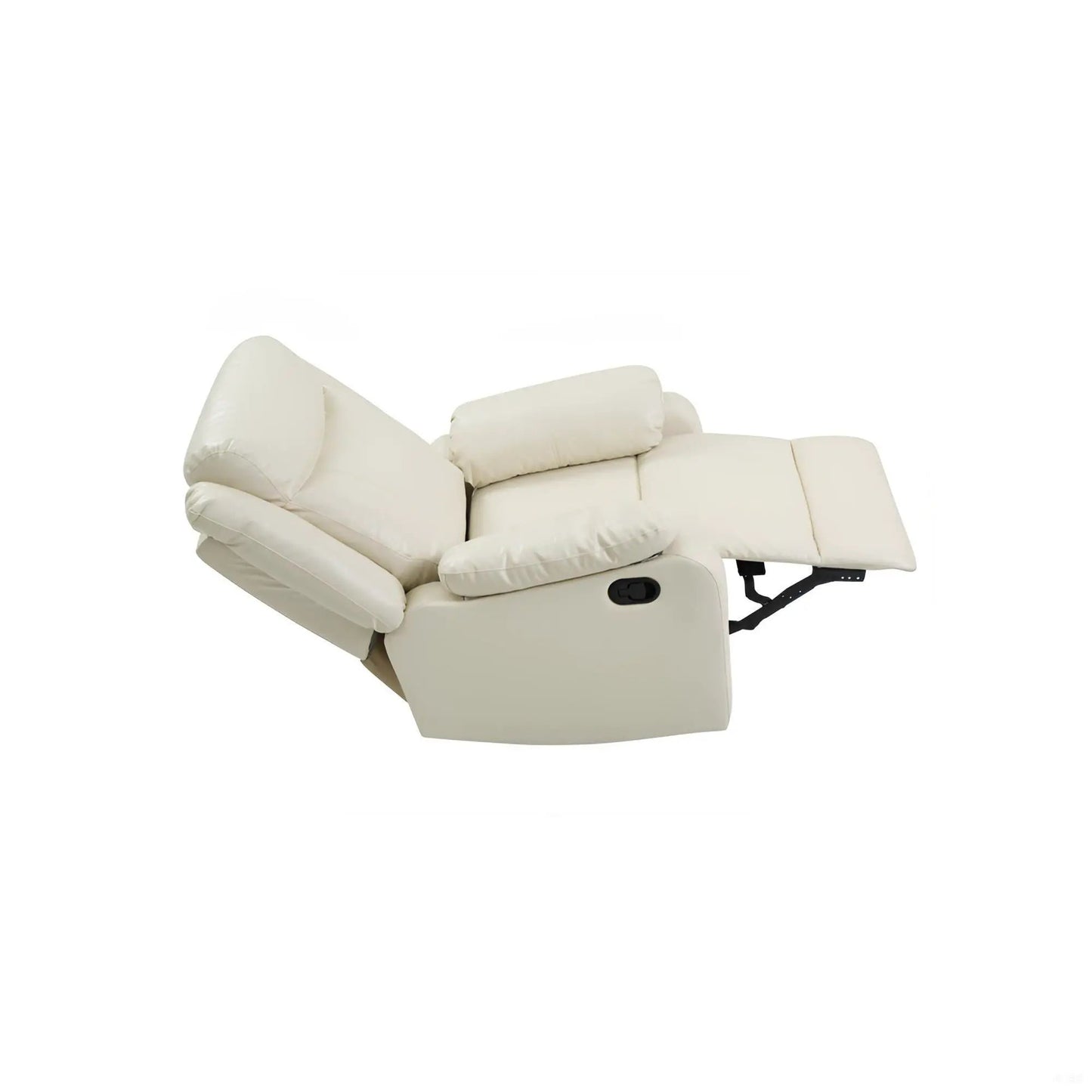 Ward Rocker Recliner by Unique Piece Furniture in cream leather on Tampa Home & Garden Store
