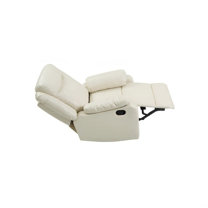 Ward Rocker Recliner by Unique Piece Furniture in cream leather on Tampa Home & Garden Store