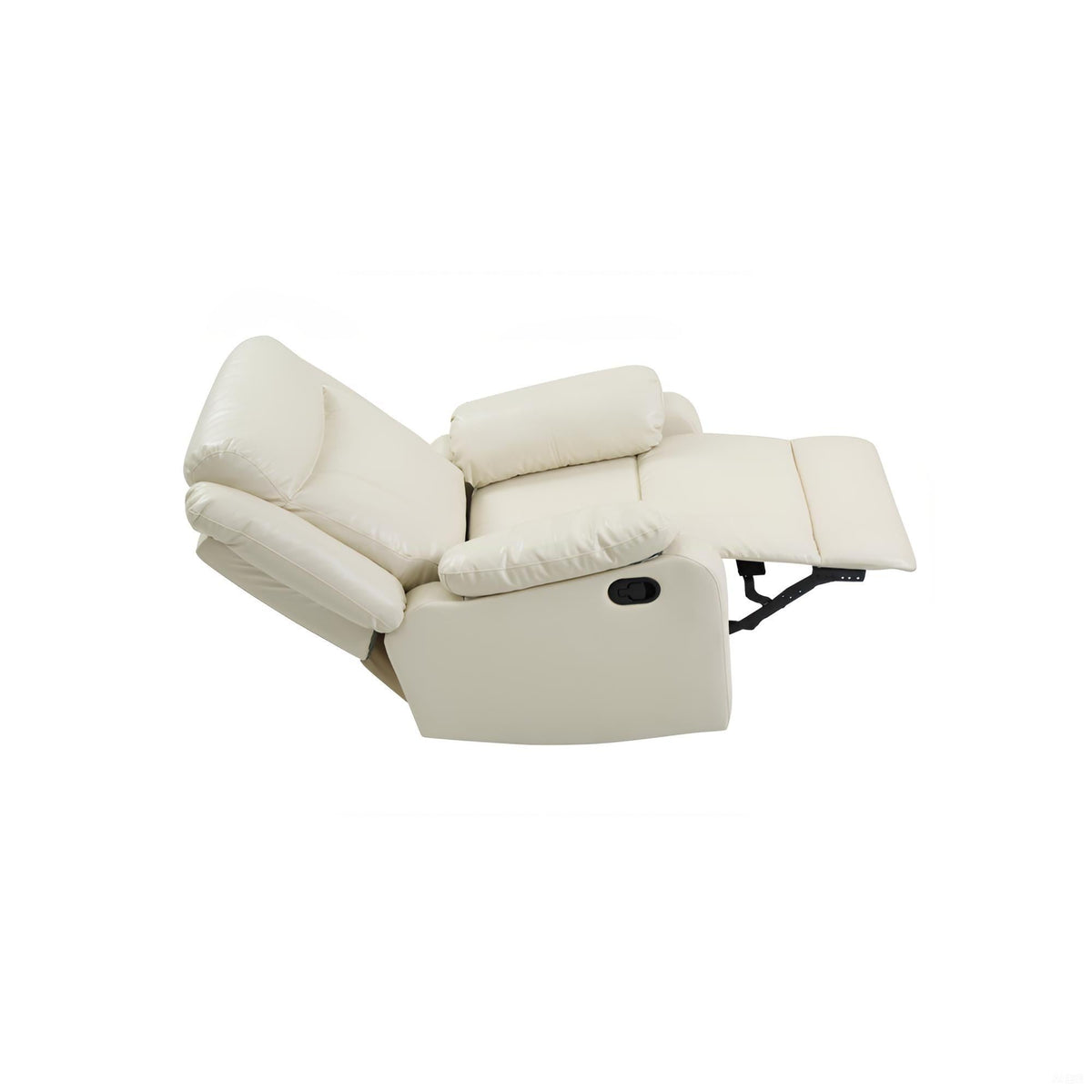 Dark Brown Manual Rocker Recliner and Padded Arms