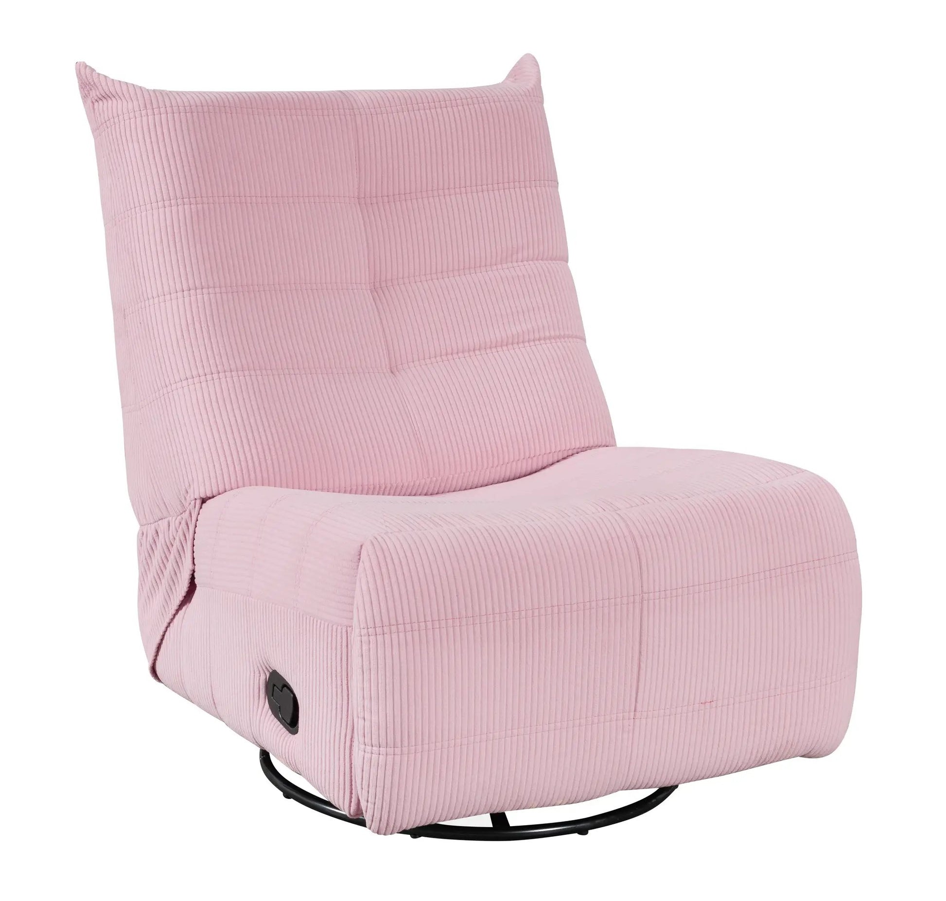 Georgena Contemporary Swivel Glider Recliner pink corduroy chair by Unique Piece Furniture on Tampa Home & Garden Store