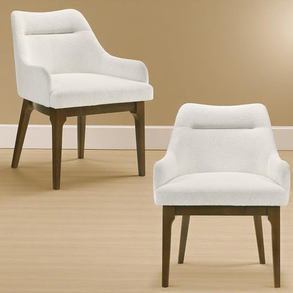 Kasha Side Chair set of 2 beige upholstered seats with oak legs HouseOfZazla on Tampa Home & Garden Store