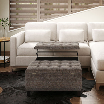 Harrison Upholstered Coffee Table Storage Ottoman