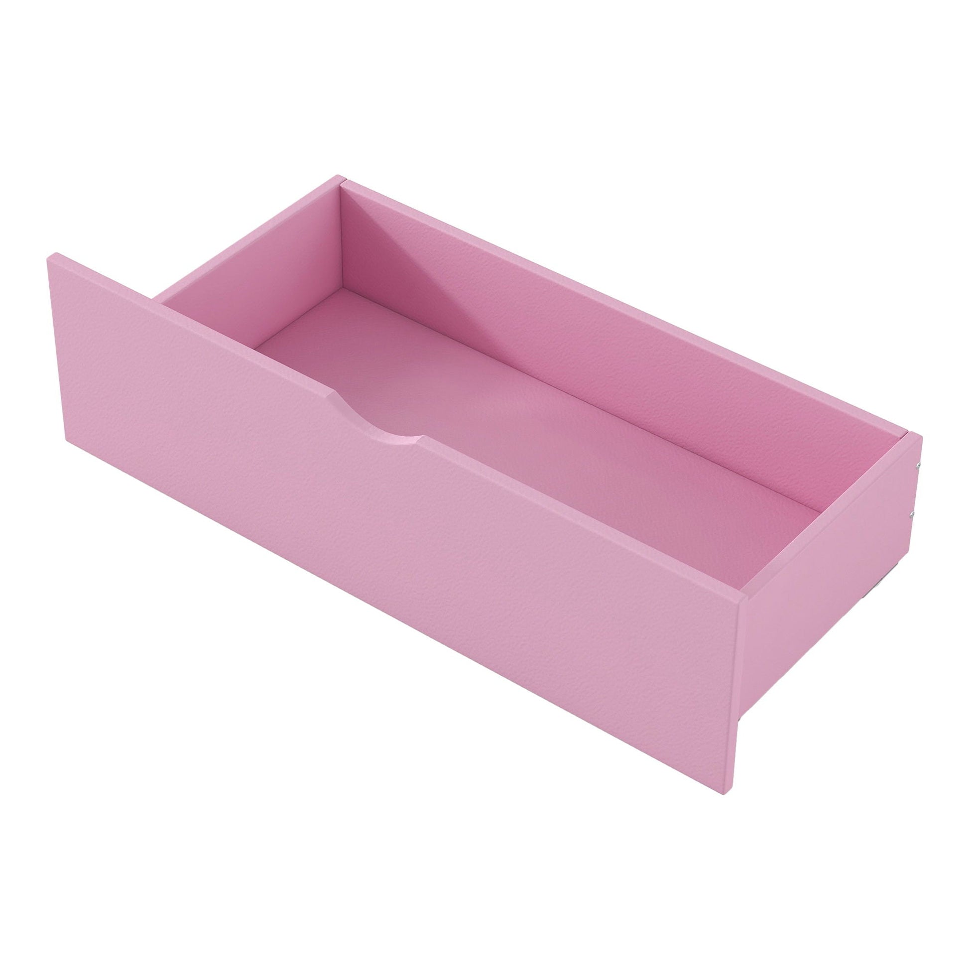 Platform bed with guardrail and 2 drawers in pink, HouseOfZazla storage bed on Tampa Home & Garden Store