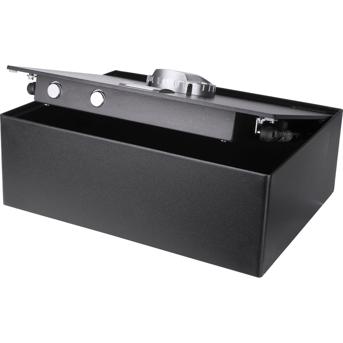 Biometric security safe with fingerprint access, black steel cabinet safe for wall mounting on Tampa Home & Garden Store
