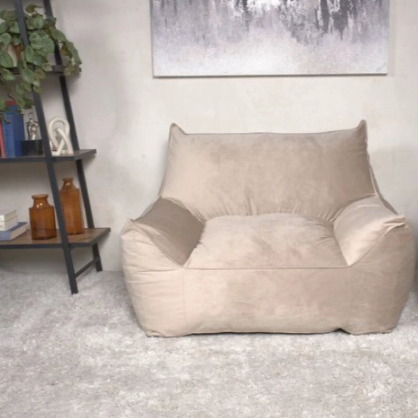 Allea Bean Bag Chair With Armrests For Two