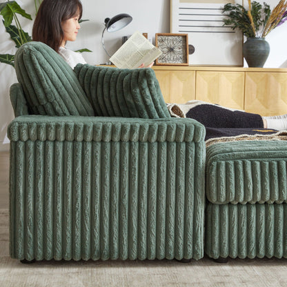 3 Seater Sofa With 2 Ottomans and Storage