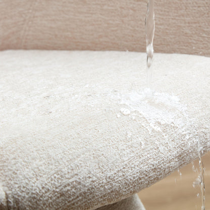 Beige Velvet Barrel Back And Swivel Accent Chair close-up texture on Tampa Home & Garden Store