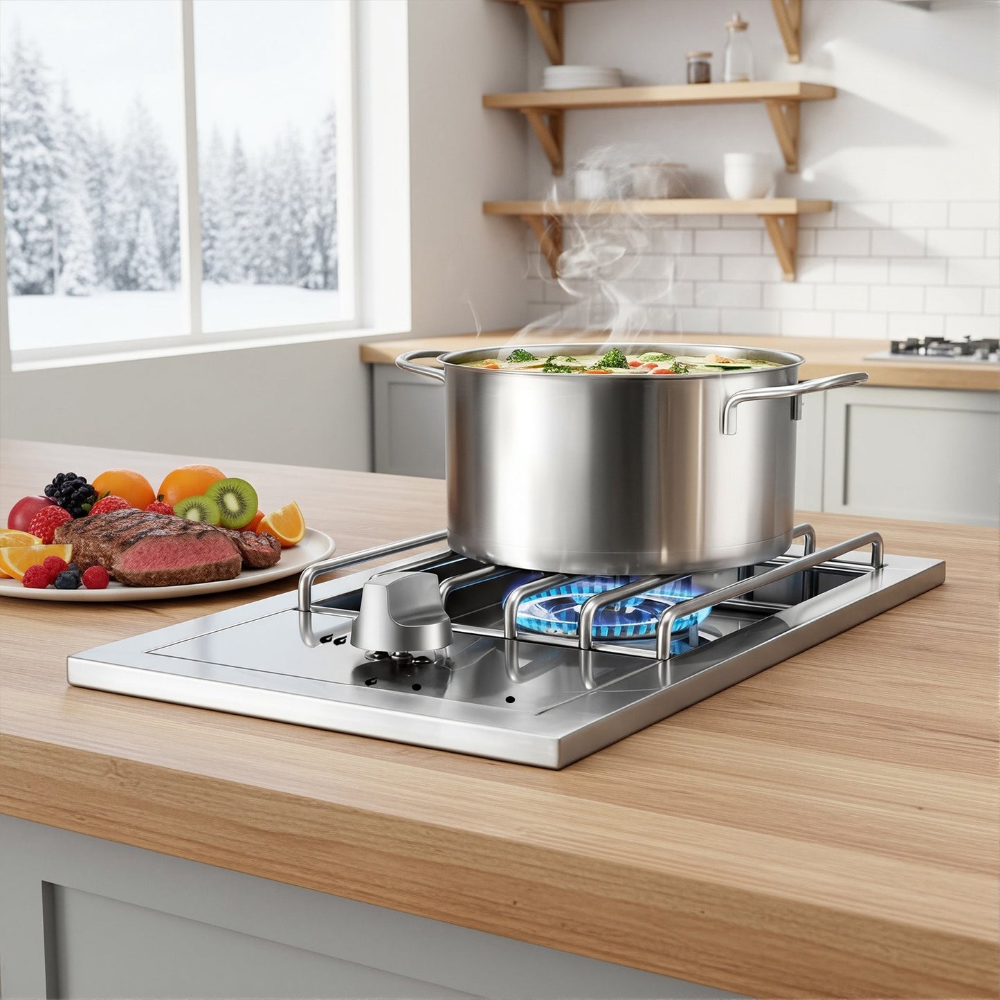 Single Grilling Side Burner For Backyards