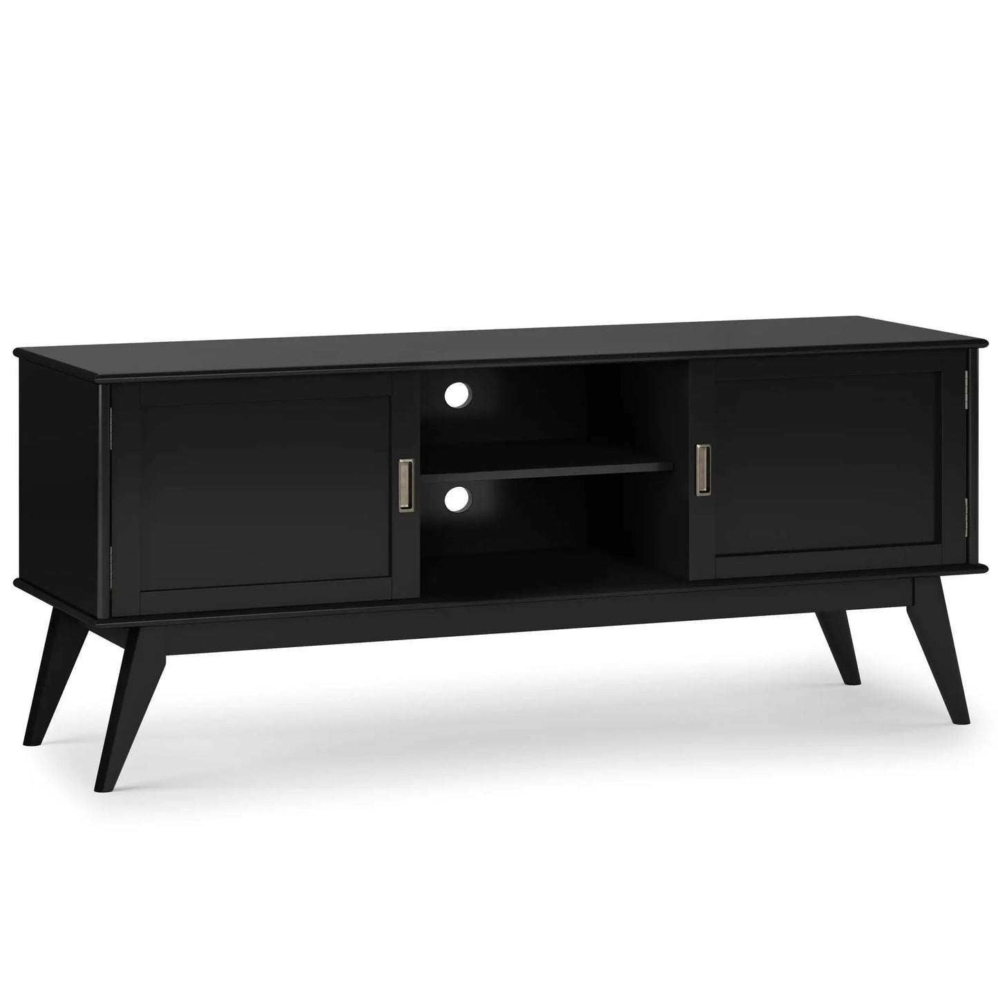 Draper Handcrafted Mid Century Low TV Media Stand