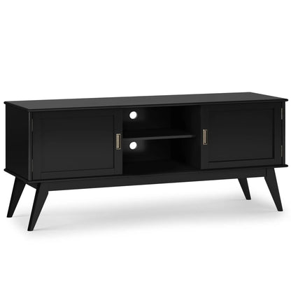 Draper Handcrafted Mid Century Low TV Media Stand