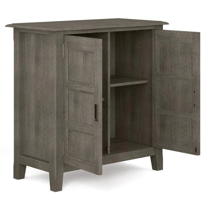 Burlington handcrafted low storage cabinet gray finish by Unique Piece Furniture on Tampa Home & Garden Store
