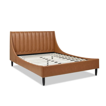 Aspen Vertical Tufted Headboard Platform Bed