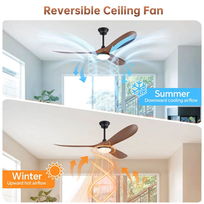 Smart Ceiling Fan With Lights, DC Motor Indoor