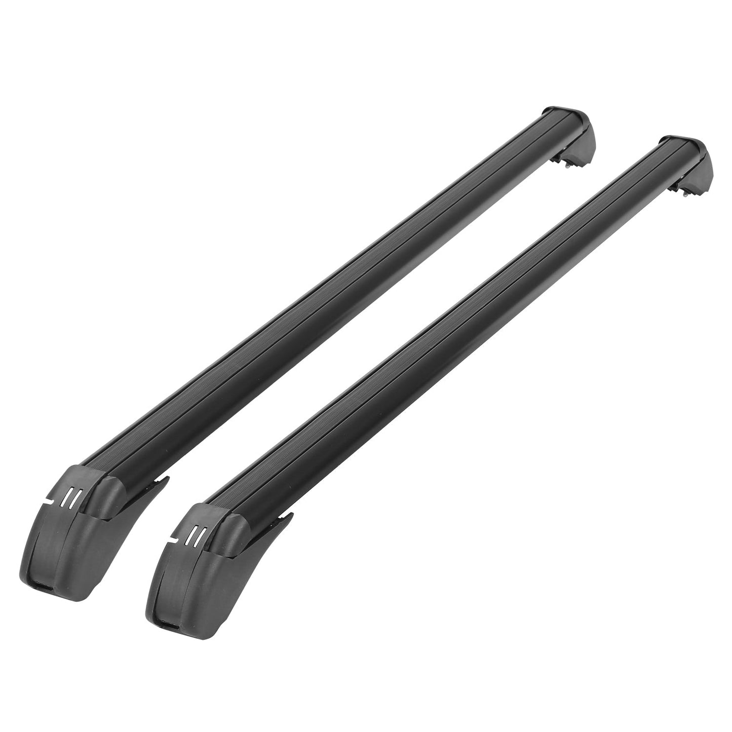 GemGear 2-pack black car roof rack cross bars 110cm/43in with end caps for universal fit on Tampa Home & Garden Store