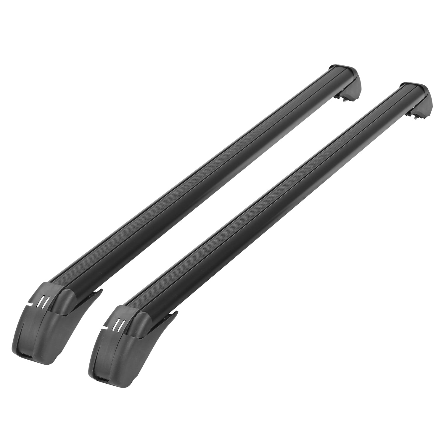 GemGear 2-pack black car roof rack cross bars 110cm/43in with end caps for universal fit on Tampa Home & Garden Store