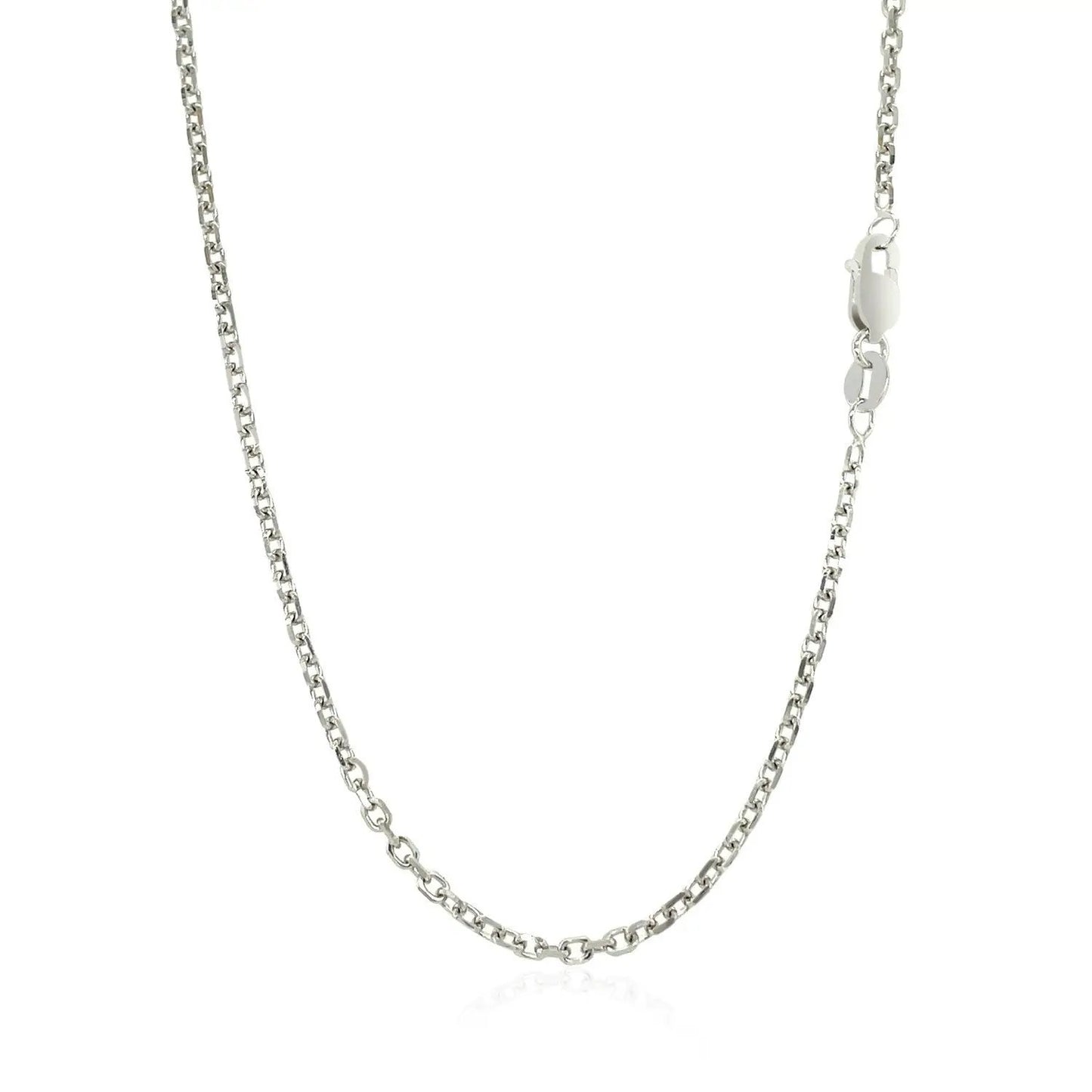 18k white gold diamond-cut cable link necklace 1.90 mm with lobster clasp by Bids.com on Tampa Home & Garden Store