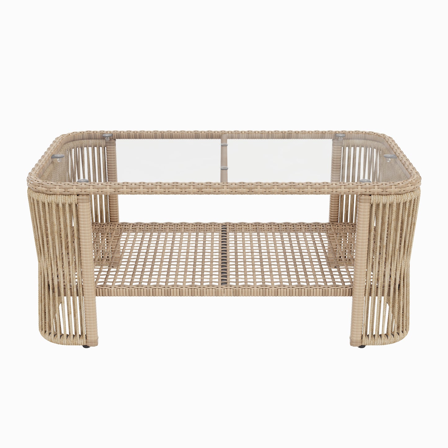 Outdoor PE Rattan Patio Set and Iron Frame