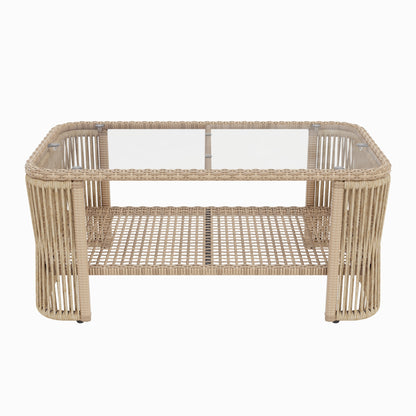 Outdoor PE Rattan Patio Set and Iron Frame