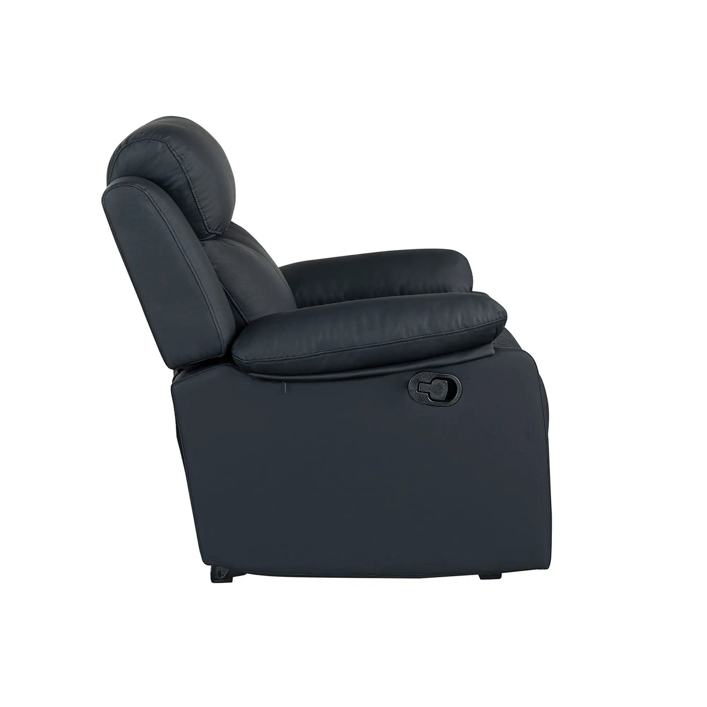 Blanche Glider Recliner with LED in black leather, pillow-top arms by Unique Piece Furniture on Tampa Home & Garden Store